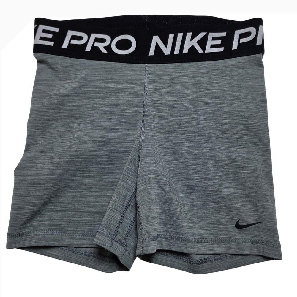 Nike Pro Womens Compression Shorts Medium Gray Dri Fit 3 Inch Gym Training